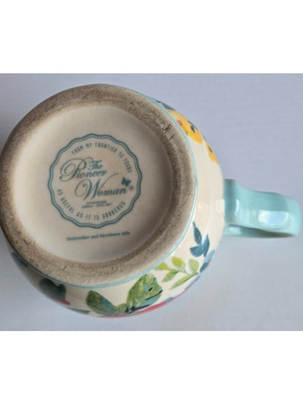 Pioneer Woman Sweet Romance Blossoms Blue Floral Tea Coffee Cup Mug - Picture 3 of 4